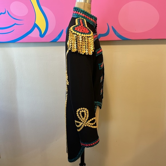 Moschino Couture! Men's Black Wool Tuxedo Jacket Buttons - Picture 7 of 16